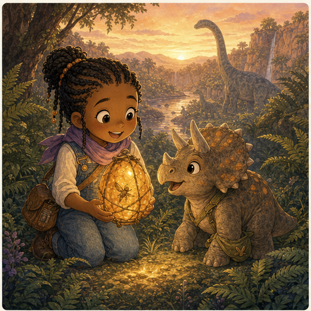 The Amber Egg Lantern of Dinosaur Valley