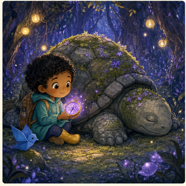 La tortuga de piedra dormida