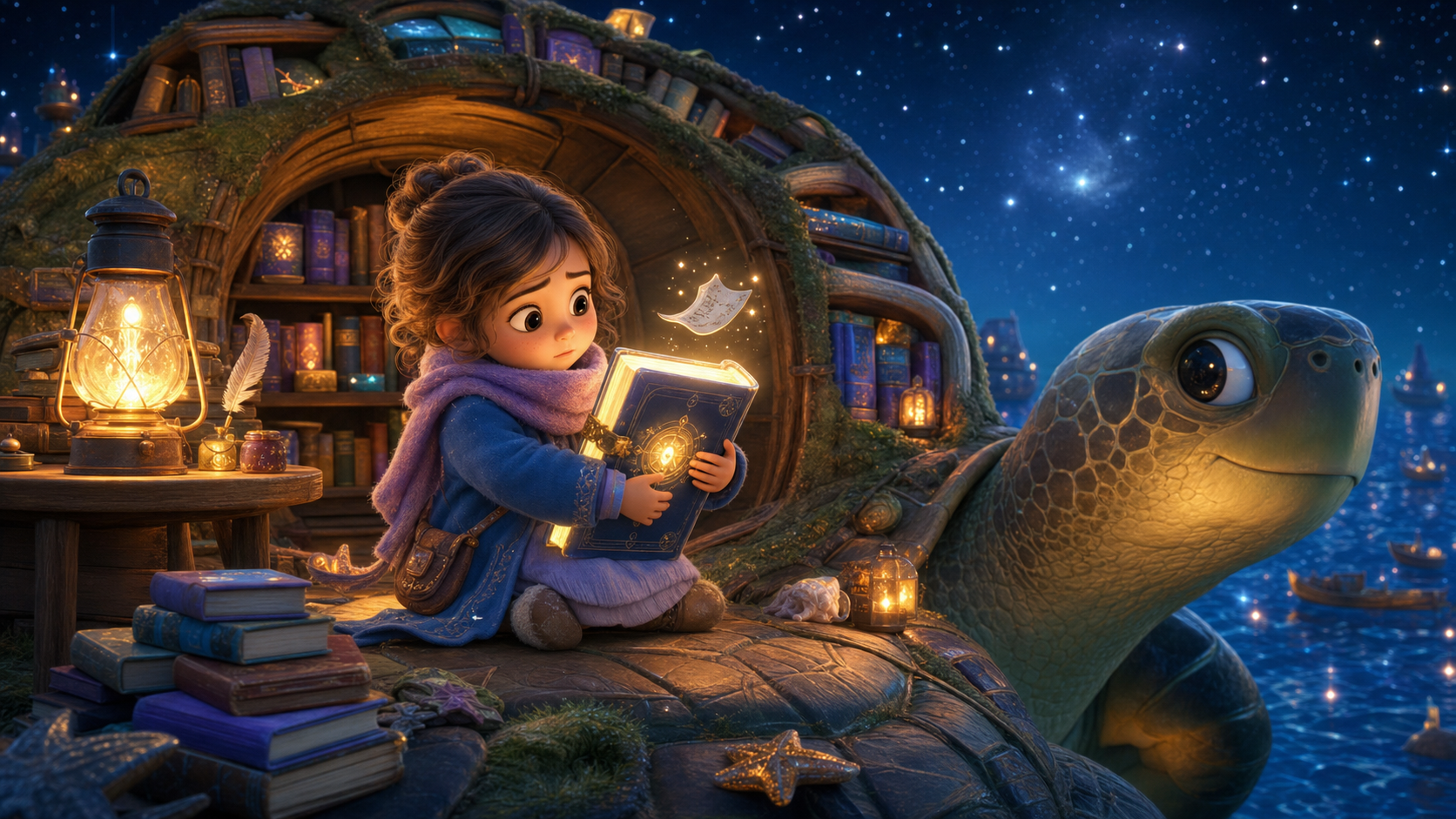Books on a Quiet Shell