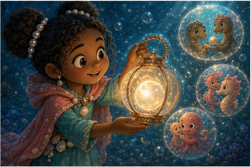 Mina sees the lantern brighten when feelings are shared.
