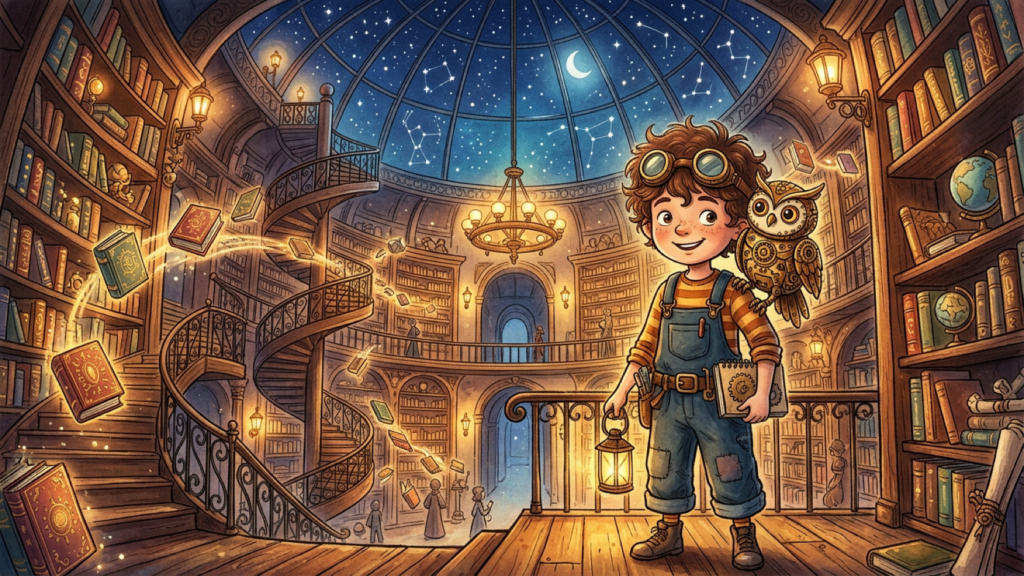Oliver and the Clockwork Dragon of the Magic Library