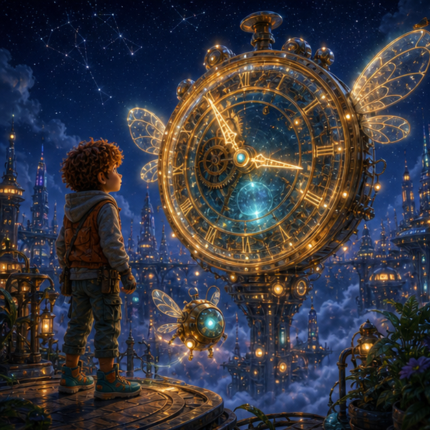 The Brass Firefly Clock of Future City