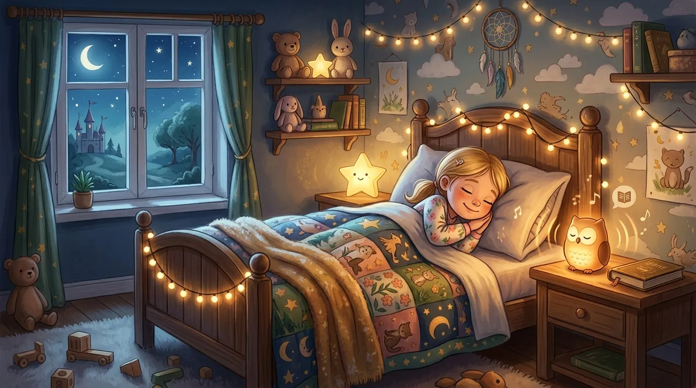 Bedtime Screen Reset: How Blue Light Curfews and Gentle Audio Stories Restore REM Sleep in Children