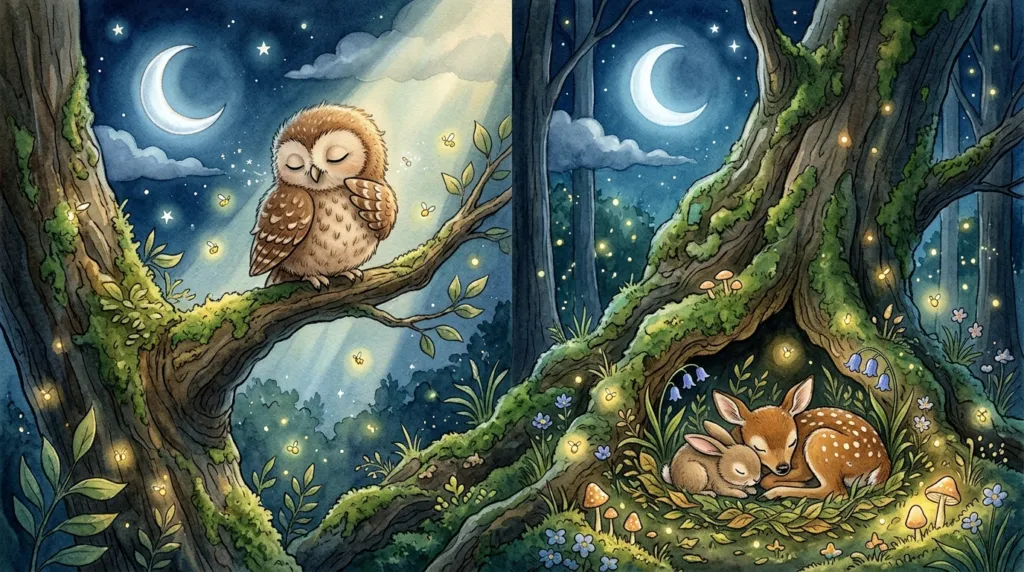 Oliver Owl and the Starlit Moonbeam
