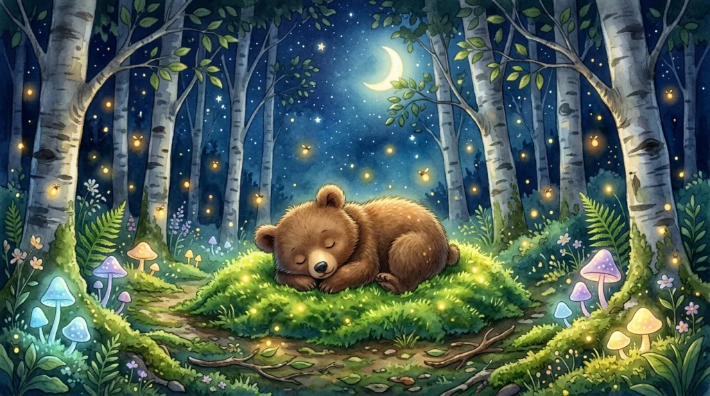 The Whispering Woods and the Sleepy Bear